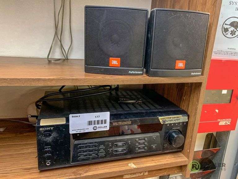 Str De185 Sony STR-DE185 FM Receiver and (2) JBL Speakers - Roller Auctions