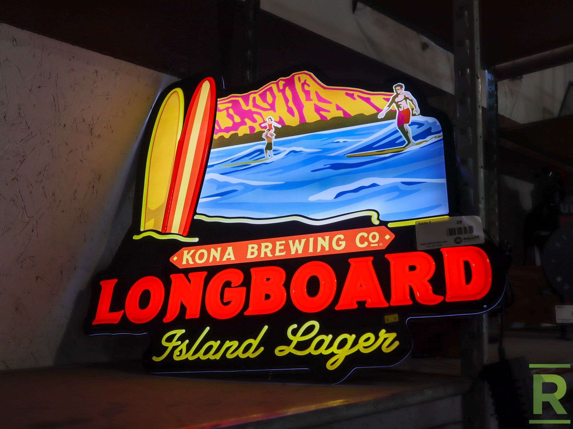 New Kona Brewing Co Longboard Lighted Sign, 26