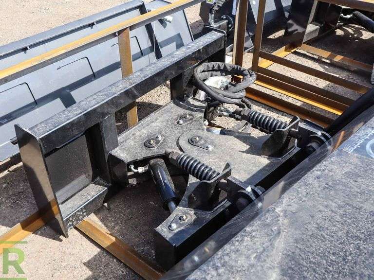 New Wolverine Hydraulic 72" Angle Broom Attachment to Fit Skid Steer ...