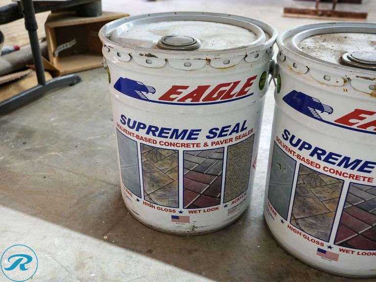 (3) Unused 5Gallon Buckets of Behr Paint & Primer, Eagle Concrete and