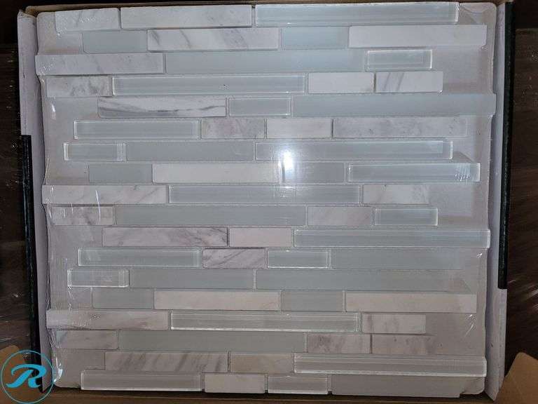 Pallet of Golden Select 654671 Glass & Stone Mosaic Wall Tiles - Roller