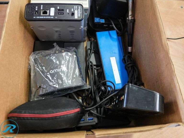 Tray of CPUs, Laptop Docking Stations and Modems Roller Auctions