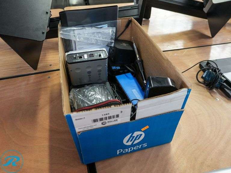 Tray of CPUs, Laptop Docking Stations and Modems - Roller Auctions