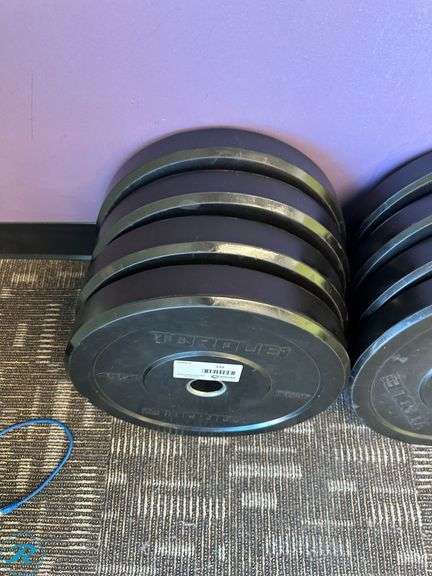 Torque Weight Plates; (4) 45lb, (4) 35lb, (4) 25lb, (4) 10lb - Roller Auctions