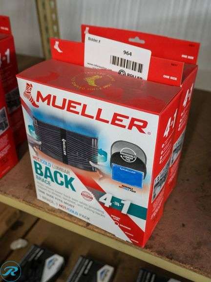 (2) Mueller Hot/Cold Lumbar Back Braces, One Size