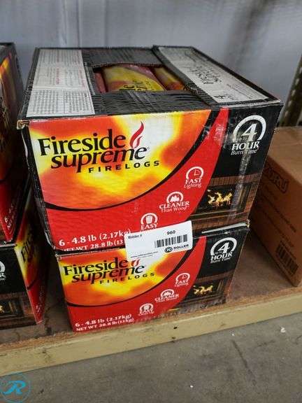 (2) Fireside Supreme Firelogs, 4-Hour Burn Time, 4-6.48Lb