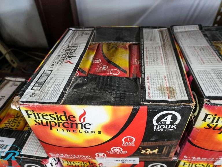 (2) Fireside Supreme Firelogs, 4-Hour Burn Time, 4-6.48Lb - Roller Auctions