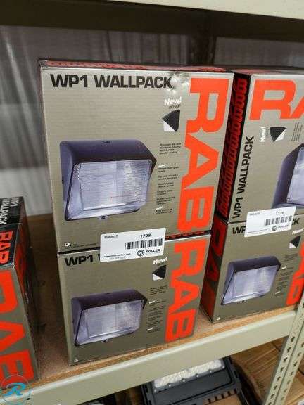 Wp1 Box (2) RAB WP1 Wall Pack, Bronze - Roller Auctions