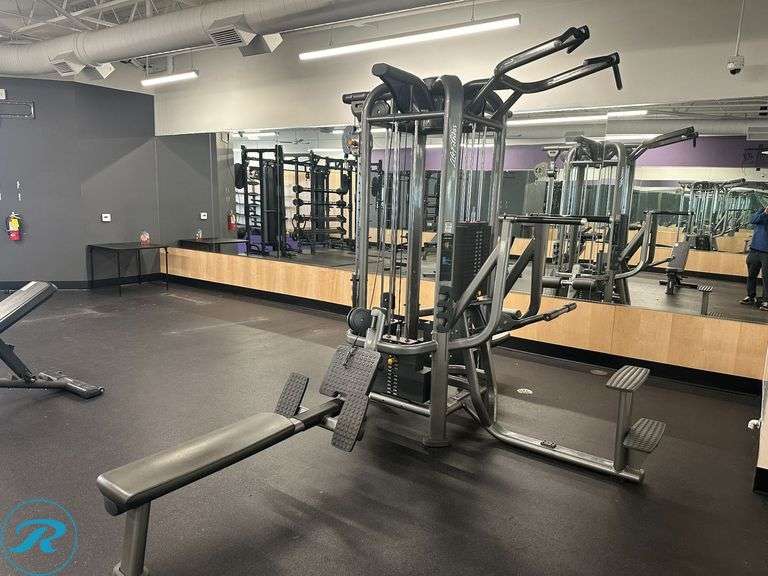 Life Fitness 4-Station Multi Jungle With Assist Dip, Lat Pulldown, Cable Pull and Low Row - Roller Auctions