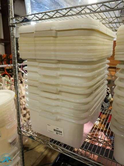 Meat Tub Bus Tubs 13 L Plastic Commercial Utility Bus Boxes, 12-Pack ...