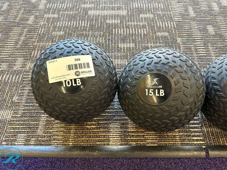 ProSource Fit Medicine Balls, 30lb, 25lb, 20lb, 15lb, 10lb - Roller Auctions