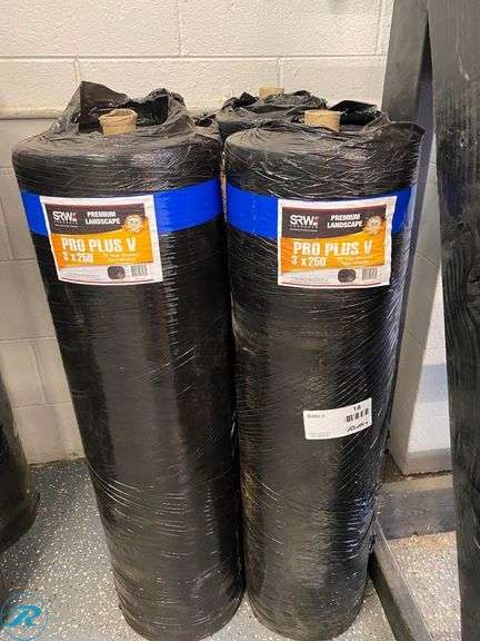 (4) ROLLS OF SRW PRO PLUS V PREMIUM LANDSCAPING FABRIC, 3' x 250'