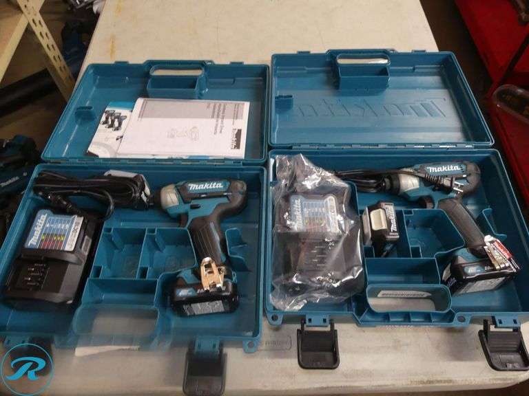 (2) Makita DT03R1 12V Impacts With (4) Batteries and (2) Chargers
