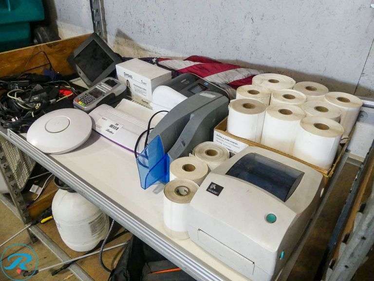 Shelf of Electronics and Office Supplies