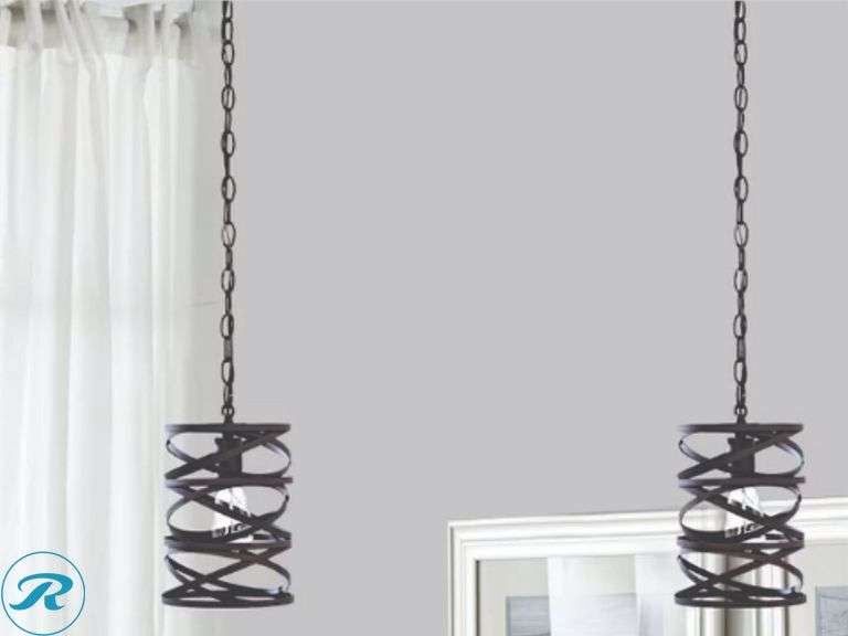 (2) New- allen + roth Winship Bronze Modern/Contemporary Cylinder Small Hanging Pendant Light - Roller Auctions