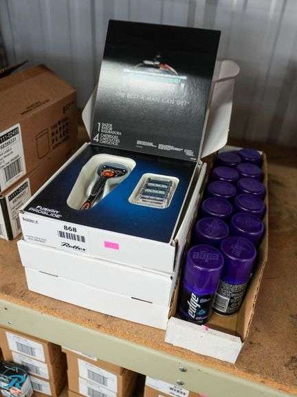 (3) Gillete Pro Fusion Razor and Cartridge Sets and (12) Edge Shave Gel ...