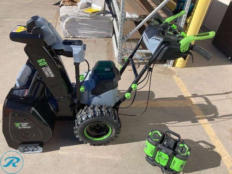 EGO POWER+ 56-volt 28-in Two-stage Self-propelled Battery Snow Blower 12 Ah (Battery Included) - Roller Auctions