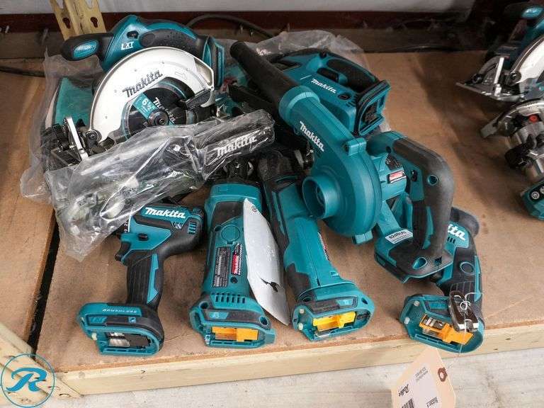 (7) Makita 18V Power Tools: Saws, Drills and Blower (Tools Only)