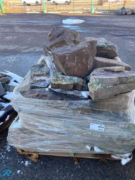(2) PALLETS OF MOSS ROCK PALLATIZED, 12"x18"