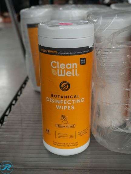 (27) 7.8oz Clean & Well botanical Disinfecting Wipes - Roller Auctions