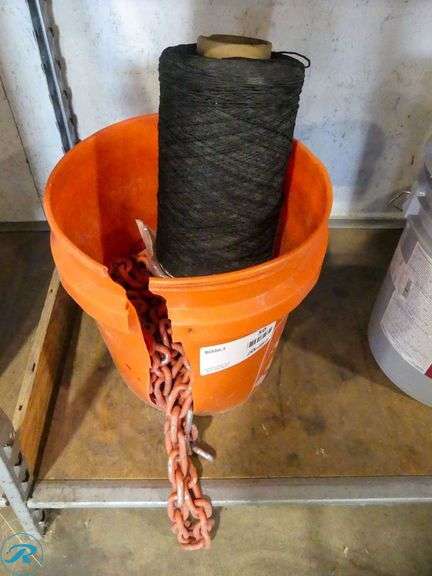Bucket of Chain and Twine