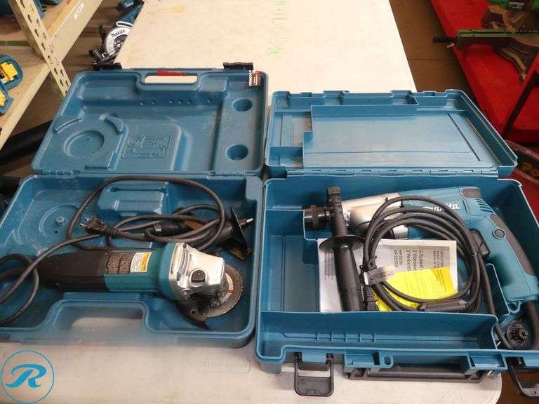 Makita GA4030K Angle Grinder and HP2050 Drill