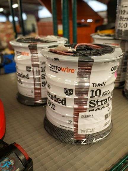 (2) Rolls of Cerrowire 10AWG Stranded Wire, 500'