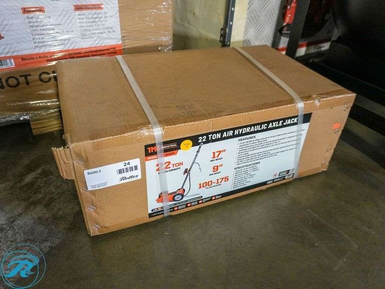 New TMG Industrial TMG-AJX22 22-Ton Air Hydraulic Axle Jack - Roller Auctions