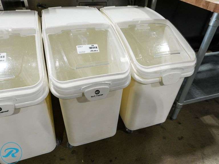(2) Plastic Mobile Ingredient Bins