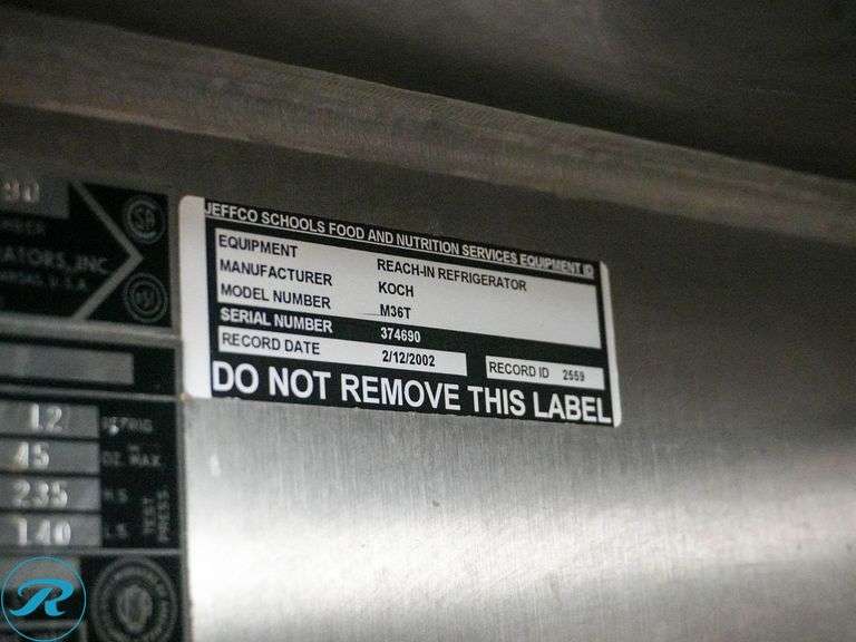 Koch M3-6T 3-Split Door Reach In Refrigerator, 115V - Roller Auctions