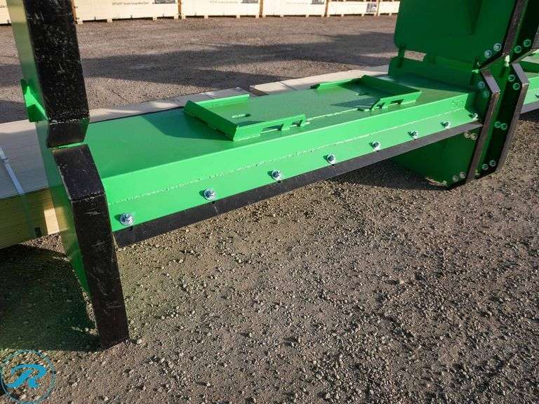 New Kit Containers 8' Snow Pusher Attachment To Fit Skid Steer Loader, With Steel Blade - Roller Auctions