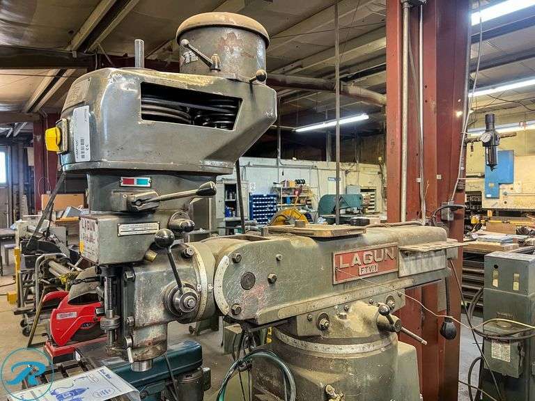 Lagun Republic FTV.1 Vertical Knee Milling Machine, 42" x 9" Table, Auto Table Slide, Kool Mist Coolant System - Roller Auctions