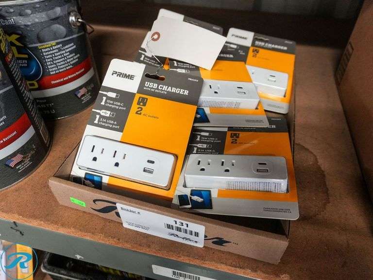 Prime Box Outlet (6) New Prime USB Charging Outlets - Roller Auctions