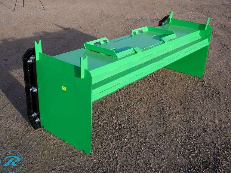 New Kit Containers 8' Snow Pusher Attachment To Fit Skid Steer Loader, With Steel Blade - Roller Auctions