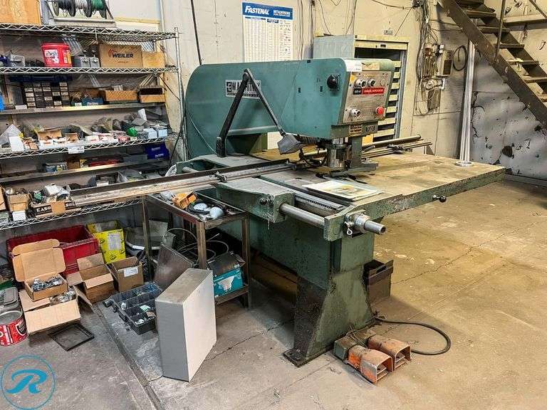 W.A. Whitney 615A Punch Press, 15-Ton, 3ph, s/n 615-250-32730 and Cabinet With Dies
