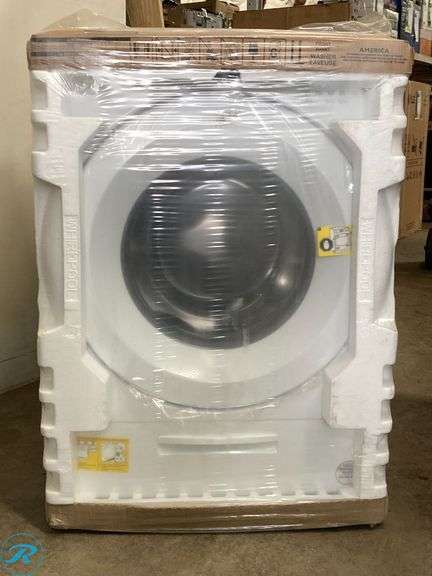 New out of box- Whirlpool Load and Go 4.5-cu ft High Efficiency Stackable Steam Cycle Front-Load Washer (White) ENERGY STAR - Roller Auctions