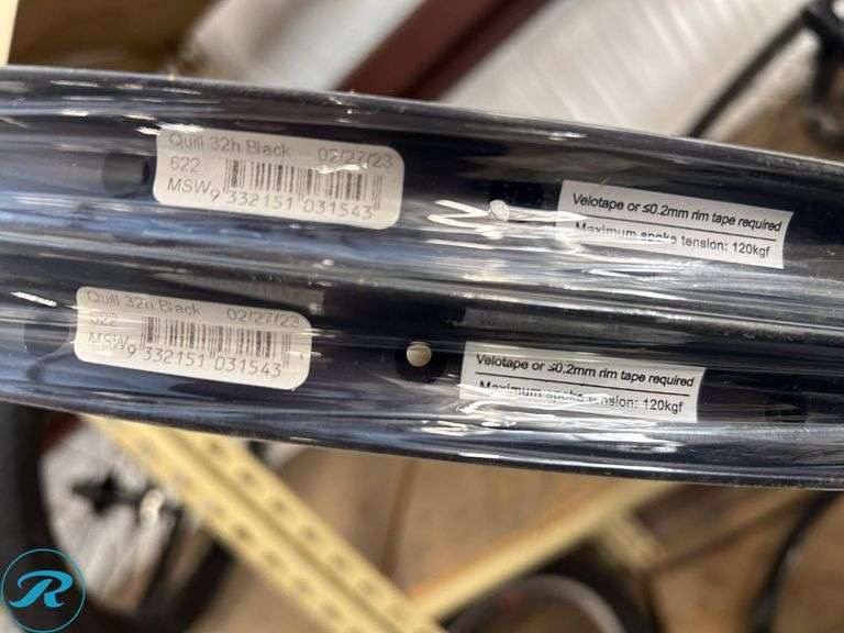 (2) G03M 32-Hole Black Bicycle Rims - Roller Auctions