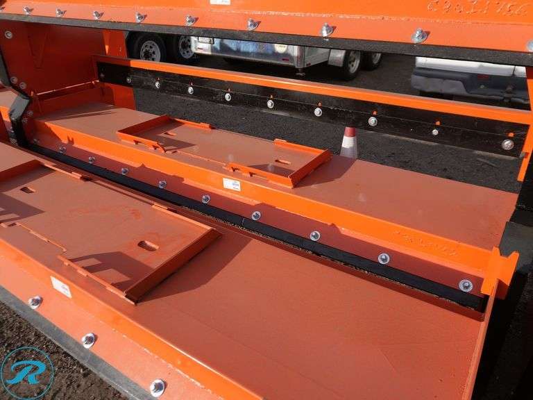 New Kit Containers Snow Pusher Attachment to Fit Skid Steer Loader, With Steel Blade, 10' - Roller Auctions