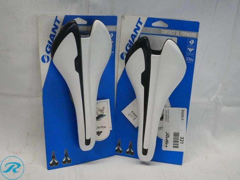 (2) Giant Contact SL Forward Saddles, White - Roller Auctions