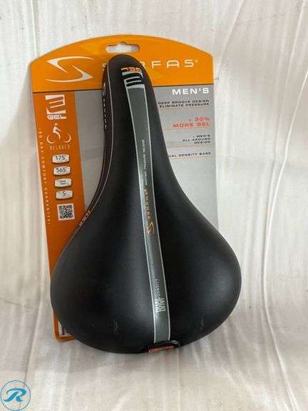 (5) Serfas Men’s and Women’s Dual Density Bike Saddles, Models DDMD-200 and DDLD-200 - Roller Auctions