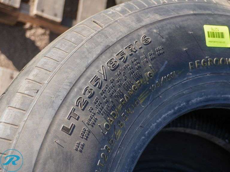 (3) Used LT235/85R16 Trailer Tires - Roller Auctions