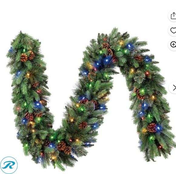9’ Pre-Lit LED Greenery Garland- New - Roller Auctions
