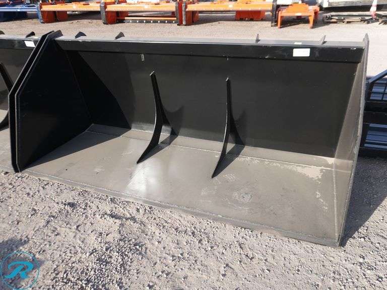 New Kit Containers Light Material Bucket to Fit Skid Steer Loader, 101" - Roller Auctions