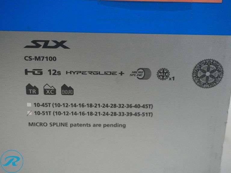 Shimano SLX CS-M7100 12-Speed Cassette, 10-51T - Roller Auctions