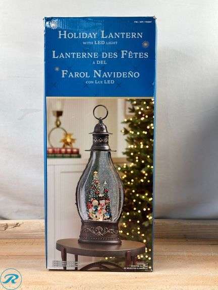 (2) Holiday Lantern w/ LED Light- (1) Snowman- New & (1) Santa- New - Roller Auctions