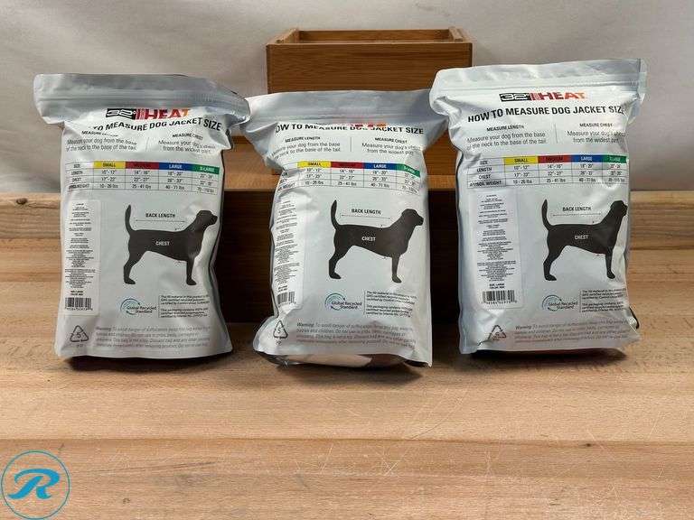 (3) 32 Degrees Heat: Dog Jacket, Red Flannel, Large- Like New - Roller Auctions