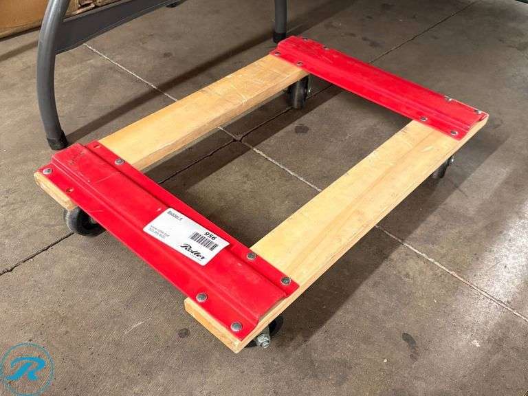 Wood and Metal Furniture Dolly with Casters - Roller Auctions