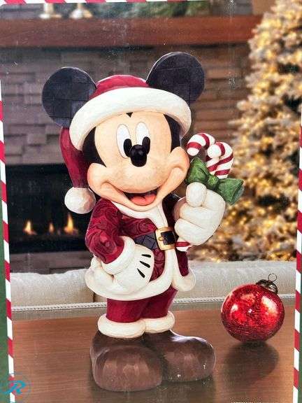 Disney Holiday Mickey with Presents Statue by Jim Shore- New - Roller Auctions
