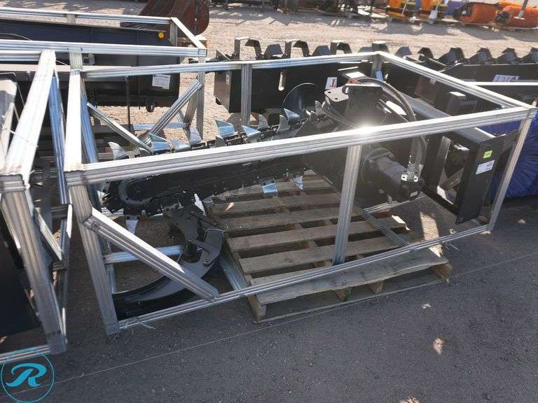 New JCT Hydraulic Trencher Attachment To Fit Skid Steer Loader, With Crumber - Roller Auctions