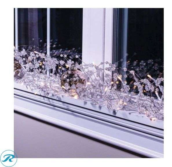 GE: StayBright 100 LED Glitter Gem Garland 9FT- New - Roller Auctions